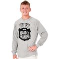thumbnail image 5 of Baddie Bearded Grandpa Cool Funny Men's Long Sleeve Tee T Shirt Brisco Brands X, 5 of 6