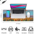 thumbnail image 6 of Retro Sunflower Gaming Mouse Mat, Rectangle Large Non-Slip Rubber Gaming Mouse Pad with Stitched Edges, Office Mouse Pad for Women Men Kids, 31.5x11.8in, 6 of 7