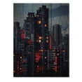 thumbnail image 3 of Designart "delicate City Nights I" Cityscapes Print on Natural Pine Wood, 3 of 5