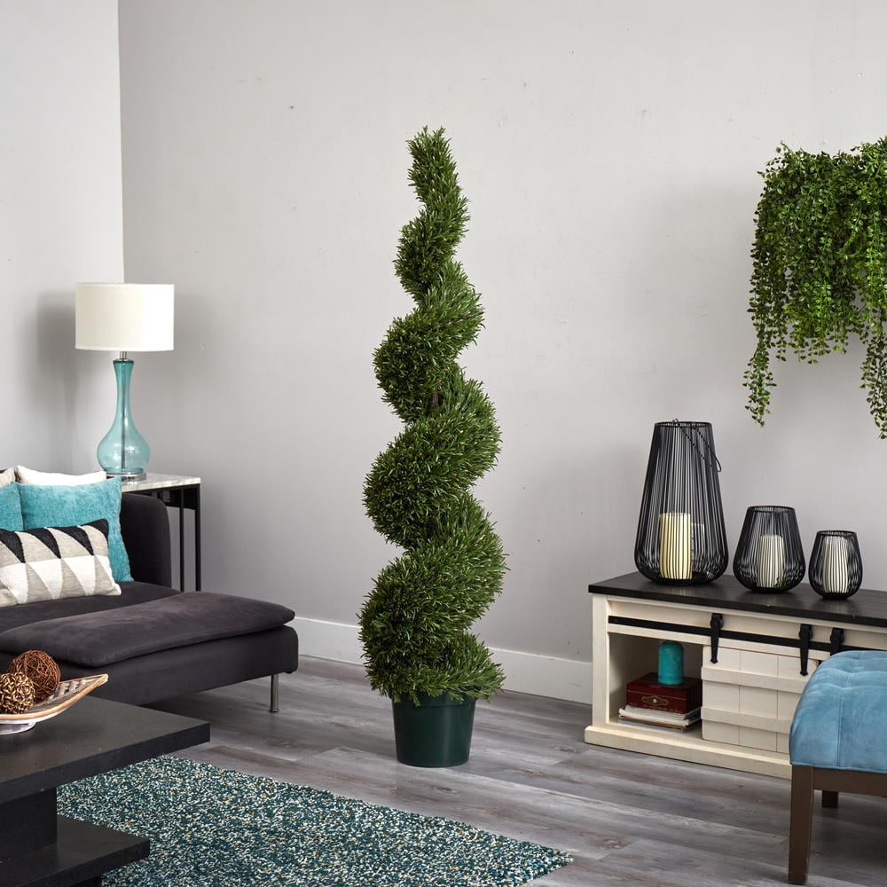Nearly Natural Home Decor 6' Rosemary Spiral Tree (Indoor - Outdoor)