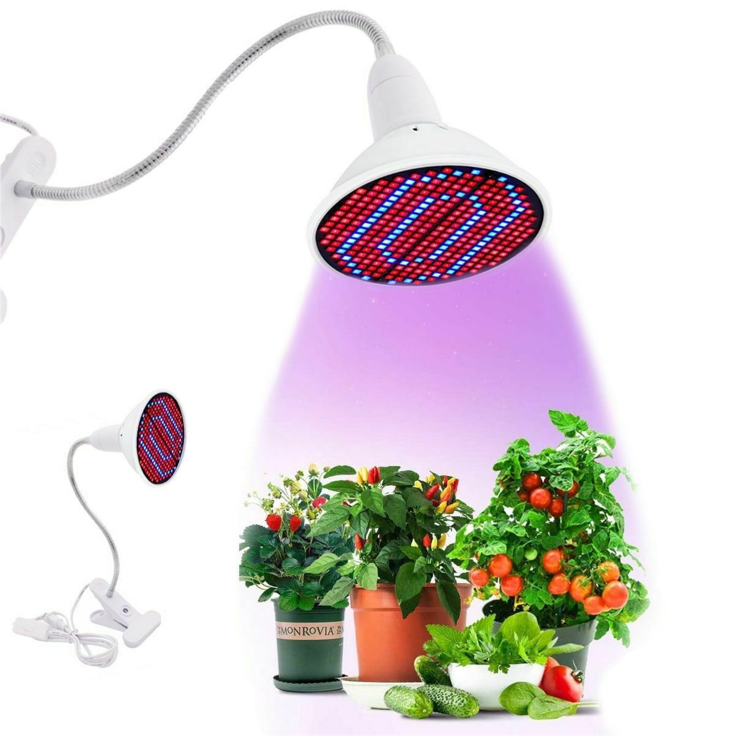 Details about   LED Grow Light 200LED UV IR Growing Lamp for Indoor Plants Hydroponic Plant 20W 
