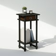 thumbnail image 6 of Furinno Turn-N-Tube Tall Nightstand with Bin, Espresso/Brown, 6 of 7