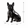 thumbnail image 2 of 10" H French Bulldog Statue in Black Home Decor Indoor Use Only, 2 of 4