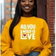 thumbnail image 6 of All You Need Is Love (White Lettering) Sweatshirt, Valentine Day, Love, Hearts, Unisex Sweatshirt, Valentine Gift, Cupid Arrows, Amor, 6 of 6