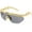 Gold, variant on Men's Brodie UV 400 Protection Wrap Around Rectangular Sport Sunglasses (Gold)
