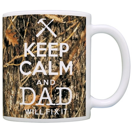 

ThisWear Woodland Camo Keep Calm and Dad Will Fix It 11 ounce Coffee Mug Camo