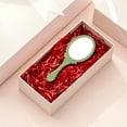 thumbnail image 7 of RAGUPEL Hand Mirrors with Handle,Oval Glass Mirror 6.9"*3.1"*0.4" Handheld Mirror,Mirror with True View Small Mirror,Green, 7 of 7