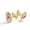 Color 2, variant on Men's Classic Stainless Steel, Daisy Flowers Butterfly Wooden Cufflinks Business Wedding Shirts, Golden