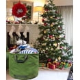thumbnail image 3 of 125l Heavy Duty Garden Garbage Bags With Handles - Green Leaf Bag Made With Military Canvas (h45.7cm, D55.8cm), 3 of 5