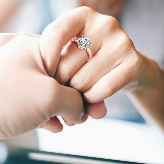 Fidget Ring Birthstone Rings for Women Thumb Rings Fidget Ring Women Rose Gold Ring Spinner Ring Anxiety Ring for Women Cubic Zirconia Ring