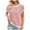 Red, variant on ABATAB Womens Cap Sleeve Sweater Summer Round Neck Striped Color Block Knit Dressy Sweater Tops