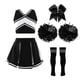 thumbnail image 3 of Disfraz de animadora para niños, uniforme de baile, traje de animadora, top corto sin mangas con lentejuelas, falda con calcetines, conjunto de ropa de baile para niñas de la escuela, 3 of 5