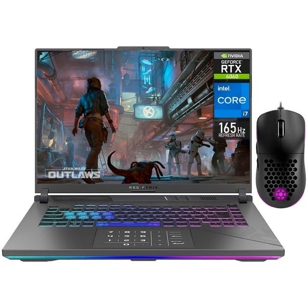 Laptop Gamer ASUS ROG Strix G16 NVIDIA GeForce RTX 4060 8GB Intel Core I7 13650HX 32GB RAM 1.5TB SSD 16' Windows 11 Home Teclado en Español + Mouse DXT Gaming gris