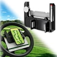 thumbnail image 1 of Golf Cart Steering Wheel Phone Holder, Flip Up Phone Mount with Scorecard Slot, 360 Adjustable Golf Cart Phone Holder Steering Wheel for Score Tracking on Course(Q), 1 of 8