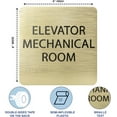 thumbnail image 3 of ADA CENTRAL SIGNS - 6" X6" Elevator Mechanical Room Sign- ADA Compliant Tactile Graphics Grade 2 Braille Text Acrylic Wall Signs - Authorized Personnel Only Door Sign for Malls, Offices& Restaurants, 3 of 7