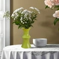 thumbnail image 4 of Modern White and Green Plastic Flower Vase for Bookshelf Mantel Table Fireplace Living Room Home Decor, 4 of 6