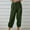 Army Green, variant on AOOCHASLIY Fashion Women Summer Casual Loose Cotton and Linen Pocket Solid Long Trousers Pants
