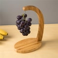 thumbnail image 4 of Bamboo Fruit Holder Damp-Proof Fruit Bracket Compact Fruit Hanger Practical Fruit Stand Durable Fruit Rack with Hook for Banana Grape Fruit Home Kitchen Living Room, 4 of 7