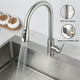 thumbnail image 4 of Grifo de Cocina, 304 Acero Inoxidable Mezclador para Fregadero, 360° Grifos para Fregadero de Cocina de Alto Arco Llaves para Fregadero de Cocina con Placa de Cubierta con 2 Manguera, 4 of 7
