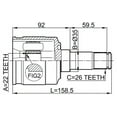 thumbnail image 2 of Febest INNER CV JOINT LEFT 22X35X26 # 2211-SPAMTLH OEM 0K2N122520, 2 of 2