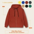 thumbnail image 5 of Kilaqueen Jackets for Men Solid Color Fleece Lined Zip Up Drawstring Hooded Long Sleeve Sweatshirt Jacket with Pockets Casual Warm Comfy Hoodies, 5 of 8