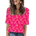 thumbnail image 2 of Camisetas Casuales de Manga Corta Plisada de la Moda de las Mujeres, Camiseta Cómoda de Poliéster para las Mujeres, Blusa de Primavera de Verano Lavado a Mano, 2 of 5