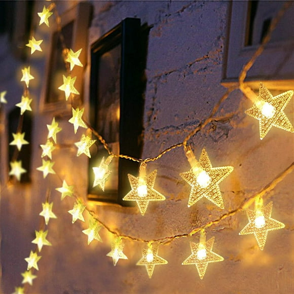 Star String Lights 43 Ft 100 Led Fairy Lights Extendable Waterproof Twinkle Lights with 8 Flashing Modes for Bedroom Wall Wedding Indoor Outdoor Decoration, Warm White