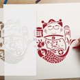 thumbnail image 6 of CIMAXIC 6pcs Chinese Style Hand-Printed Hollow Newspaper Stencils for Handwriting, Craft Decoration, Painting, and Supplies, 6 of 8