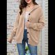 thumbnail image 4 of Cárdigan Informal con Cuello en V y Botones para Mujer, Sudadera con Capucha y Larga Caqui XL, 4 of 8