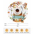 thumbnail image 6 of 13 Inch Round Placemats Set of 6, Thanksgiving Non Slip Heat Insulation PP Table Mats, Farmhouse Fall Truck Maple Leaf Pumpkin Washable Place Mats for Kitchen Dining Party Table Decor, 6 of 7