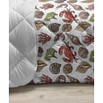 thumbnail image 3 of City Down Alternative Comforter, Panoramic Illustration Cartoon Style Various Buildings Vintage Cityscape Print, Microfiber Quilt for All Season, 5 Sizes, Green Orange Beige, by Ambesonne, 3 of 3