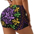 thumbnail image 1 of Fotbe Mardi Gras5 Shorts Sin Costuras – Shorts Deportivos de Cintura Alta para Mujer, Elásticos para Gimnasio, Yoga, Running o Ciclismo-XX-Large, 1 of 8