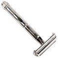thumbnail image 3 of Parker 90R - Long Handle Butterfly Open Double Edge Safety Razor and 5 Shark Super Chrome Blades, 3 of 5
