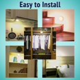 thumbnail image 4 of Rechargeable Motion and Night Sensor Light(Only in Dark) Auxiliary Lighting Warm White with Adjustable Stepless Light for Bedroom, Stairs, Kitchen, Hallway (Stick on / Magnetic / Hanging on), 4 of 5