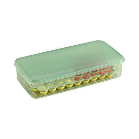 

Ice Cube Tray With Lid and Bin - Large Ice Tray For Freezer Comes with Ice Container Scoop and Cover BPA Free Space Saving Ice Cube Molds Perfect for Cocktails Water Bottles or Whisky
