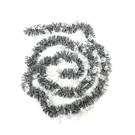 BNNG Halloween Garland Decor, Glitter Tinsel Pumpkin Garland Decorations for Tree Car Golf Cart Parade Float Bike Indoor Outdoor Holiday Home Burnt Orange Black Purple
