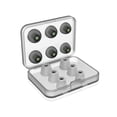 thumbnail image 4 of Inteprter 6 pares de puntas de silicona para auriculares, componentes simples de repuesto para auriculares, accesorios para auriculares internos, tapones Cables de audio/vídeo gris, 4 of 6