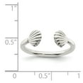 thumbnail image 3 of Solid 925 Sterling Silver Shell Ring Band Size 6, 3 of 4