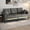Gray, variant on Vnete Sofas & Couches, 3 Seater Sofa Modern Sofa with LED Lights & Charging Ports, Modern Sofa for Living Room, Bedroom, Apartment, Black