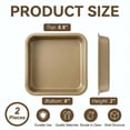 thumbnail image 4 of 8 Inch Square Non-Stick Baking Pan 8-Piece Set, Heavy Duty Oven Safe Up to 450°F Pan for Home & Small Catering Baking, 4 of 7