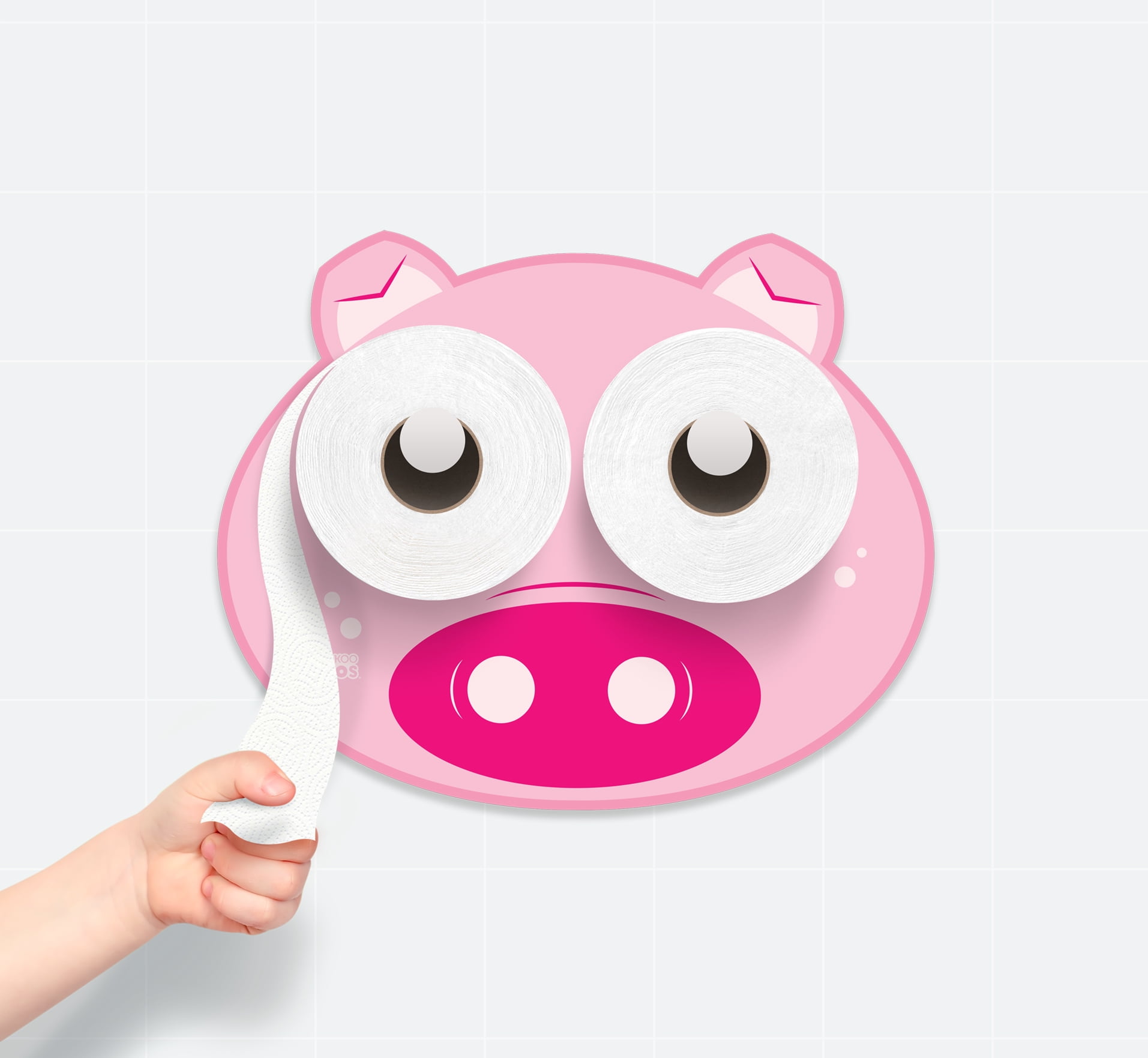 KooKooLoos Potty Training Accessory and Toliet Paper Holder, Piggy