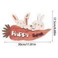 thumbnail image 3 of Happy Easter Door Sign Decorations 2pcs Easter Wooden Decorative Pendants Home Wooden Crafts Rabbitss Tags Easter Decorations, 3 of 7