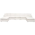 thumbnail image 2 of Ivy 7-Piece Dual Chaise Sectional in White Faux Shearling with Feather Down Seating by Diamond Sofa, 2 of 3