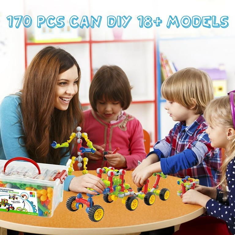 170PCS STEM Building Blocks Toys for 3-12 Year Olds, Preschool