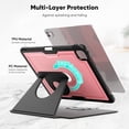 thumbnail image 4 of FJLBDE Case for iPad Pro 13 Inch (M4 2024/M5 2025), 360 Rotating Stand iPad Protective Case Cover with Auto Wake/Sleep, Pink, 4 of 7