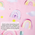 thumbnail image 5 of PERFEMET 4-Piece Toddler Bedding Set - Ultra Soft Colorful Rainbow Cloud on Pink Girls Toddler Comforter Set - Include Comforter, Flat Sheet, Fitted Sheet and Reversible Pillowcase, 5 of 8