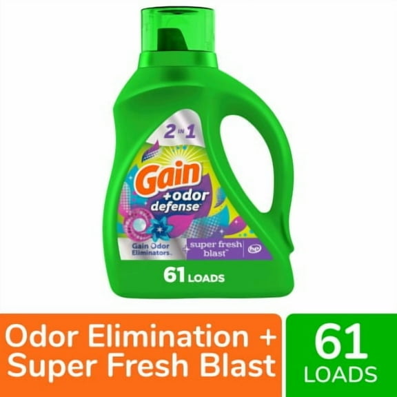 Gain Plus Odor Defense Super Fresh Blast Liquid Laundry Detergent