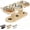 Wood, variant on Non-Slip Elevated Pet Feeder with 3 Bowls - Cat Feeding Station with 3 Stainless Steel Bowls, Adjustable Heights Cat Food and Water Bowl, 15°Tilted Raised with Stand for Dogs and Cats (Wood)
