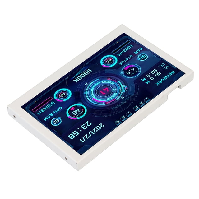 Monitor De Temperatura De Computadora, Pantalla De Panel De Sensor De PC Tema De Bricolaje Rotación De 360 grados Brillo Ajustable De 5 Pulgadas Para Escritorio