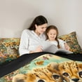 thumbnail image 6 of Feelyou Cute Wildlife Cheetah Bedding Comforter Set for Teens, Woodland Animal Leopard Twin Comforter Sets, Groovy Flower Floral Reversible Bedding Set, Luxury Bedroom Decor, 2 Pieces, 6 of 9